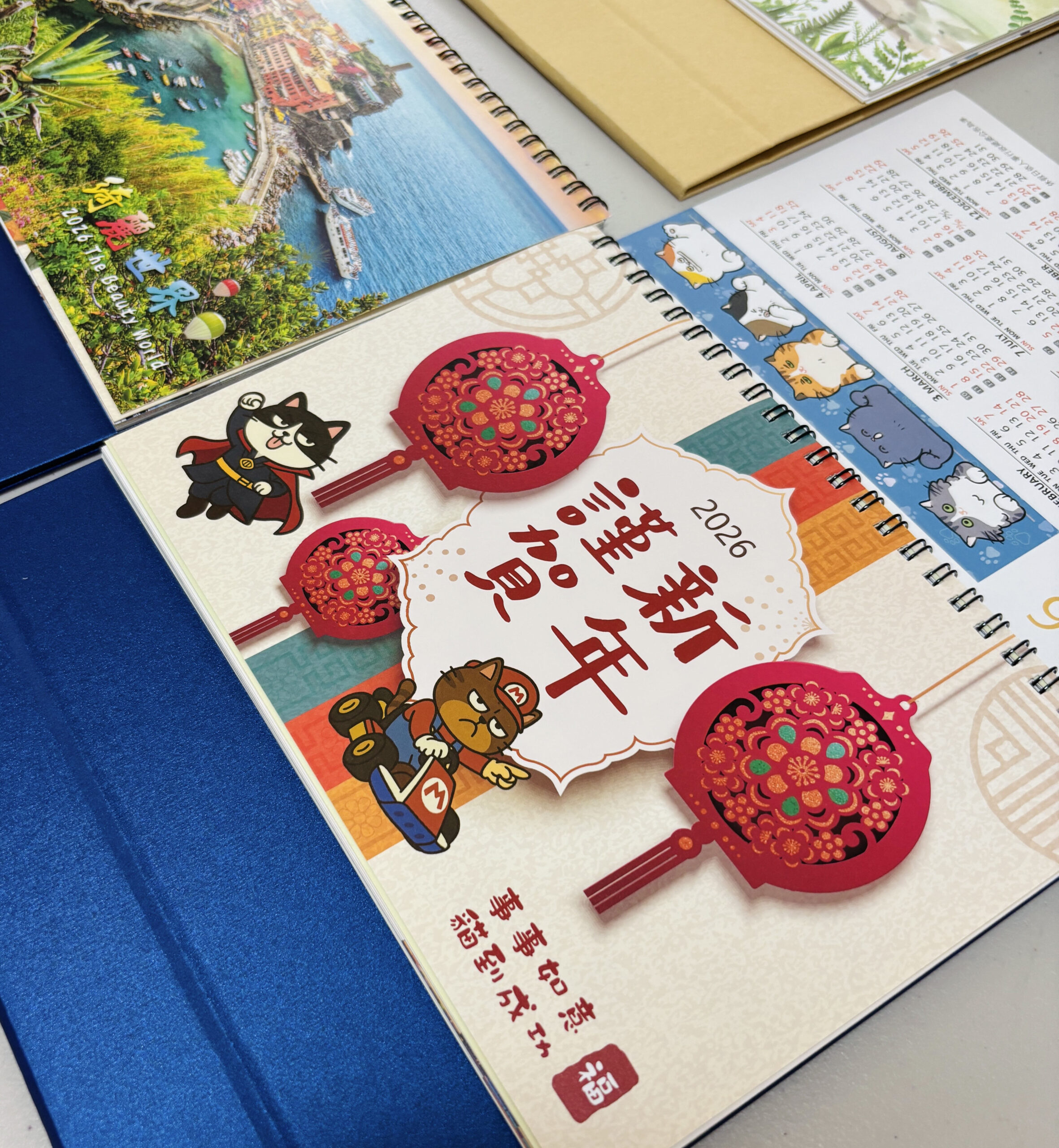 卡通貓咪桌曆